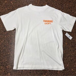PacSun White and Orange Short Sleeve Tee